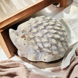 Stone-Look Cement Hedgehog Garden Sculpture – Frostproof Weatherproof Ornament for Indoor & Outdoor