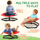 AIYAPLAY Kids Sit and Spin Sensory Chair with Multiple Spinning Modes and Non-Slip Base – Coordination & Balance, Red