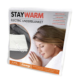 Staywarm King Size Electric Underblanket with Detachable Controller, 2 Heat Settings & Overheat Protection – 130 x 120cm