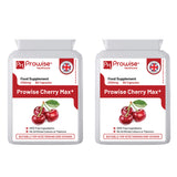 Prowise Cherry Max+ 2100mg Montmorency Cherry Capsules, Pack of 2 – 90 Vegan Capsules, Made in UK
