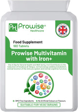 Prowise Healthcare Multivits and Iron+ Daily Multivitamin Tablets – Health Support, 180 Tabs