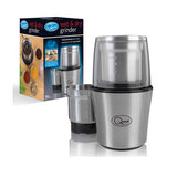 Quest Compact Electric Grinder with Stainless Steel Blades, 80g Capacity, 200W & 2 Grinder Cups – Wet & Dry Use