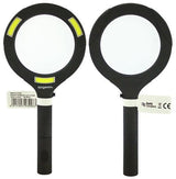 Kingavon Lightweight Magnifying Glass with 3W COB LED Light, 3x Magnification & 80mm Lens, Black