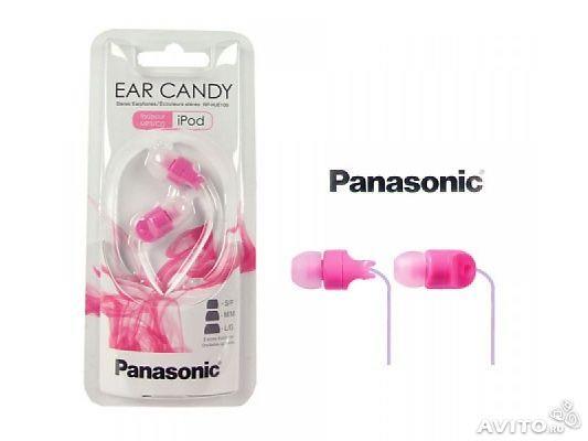 Panasonic pink in-ear earphones