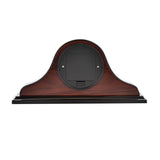 Wm. Widdop Napoleon Mantel Clock with Mahogany Effect Wooden Case, Round White Dial & Roman Numerals