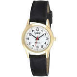 Ravel Women's Gilt Day/Date Watch – Croco Pattern Faux Leather Strap