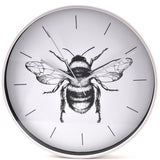 Hestia grey bumblebee wall clock
