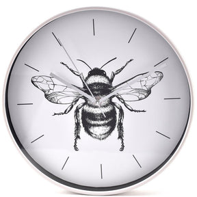 Hestia grey bumblebee wall clock