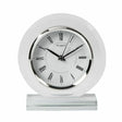 Widdop round glass mantel clock