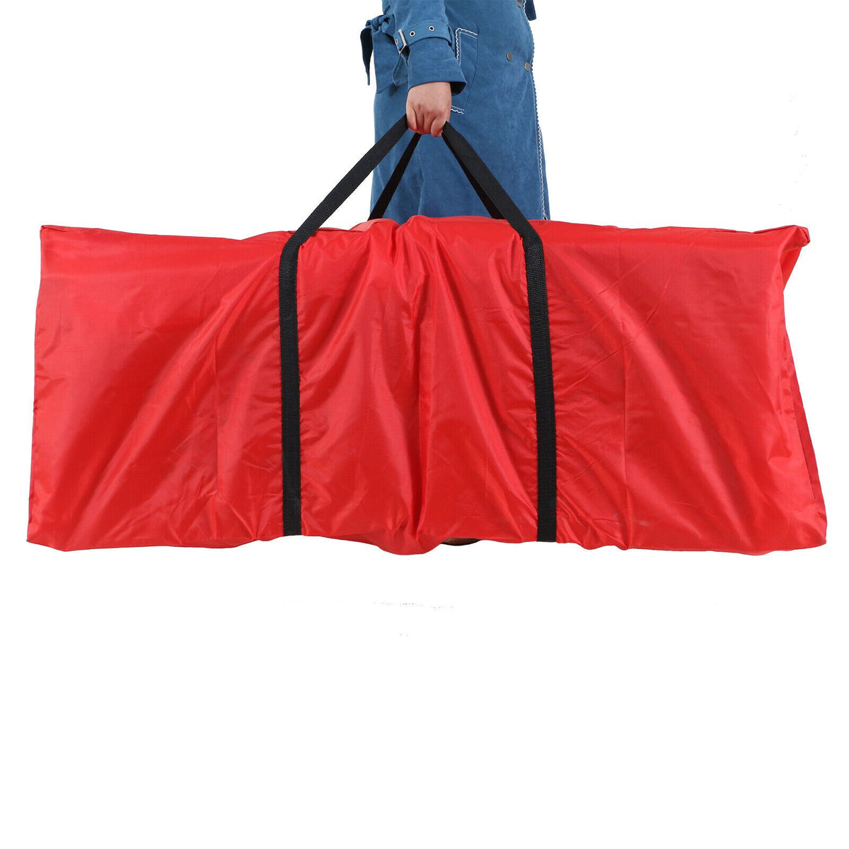 Christmas Tree Storage Bag with Zip, Carry Handles & Foldable Design – Dust Protection for Artificial Trees, Red