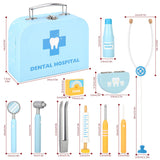 SOKA Wooden Dental Hospital Play Set with Toy Dental Tools – Pretend Play Dentist Clinic for Kids