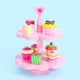 SOKA Wooden Magnetic Cake Stand Play Set, Heart Design – Pretend Afternoon Tea Toy for Kids