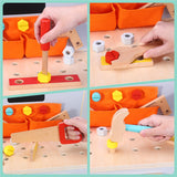 SOKA My First Wooden Workbench with DIY Tools – Chunky Pretend Play Toy for Little Builders