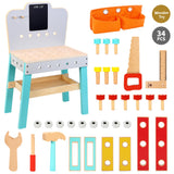 SOKA My First Wooden Workbench with DIY Tools – Chunky Pretend Play Toy for Little Builders