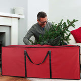VINSANI Christmas Tree Storage Bag with Zip Closure & Carry Handles – Tear-Resistant, Red