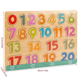 SOKA Wooden Number Board with Numbers 1–20 – Pre-Math Learning Toy for Kids
