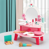 SOKA Wooden Dressing Table Top with Beauty Set – Kids Role Play Make-Up Toy