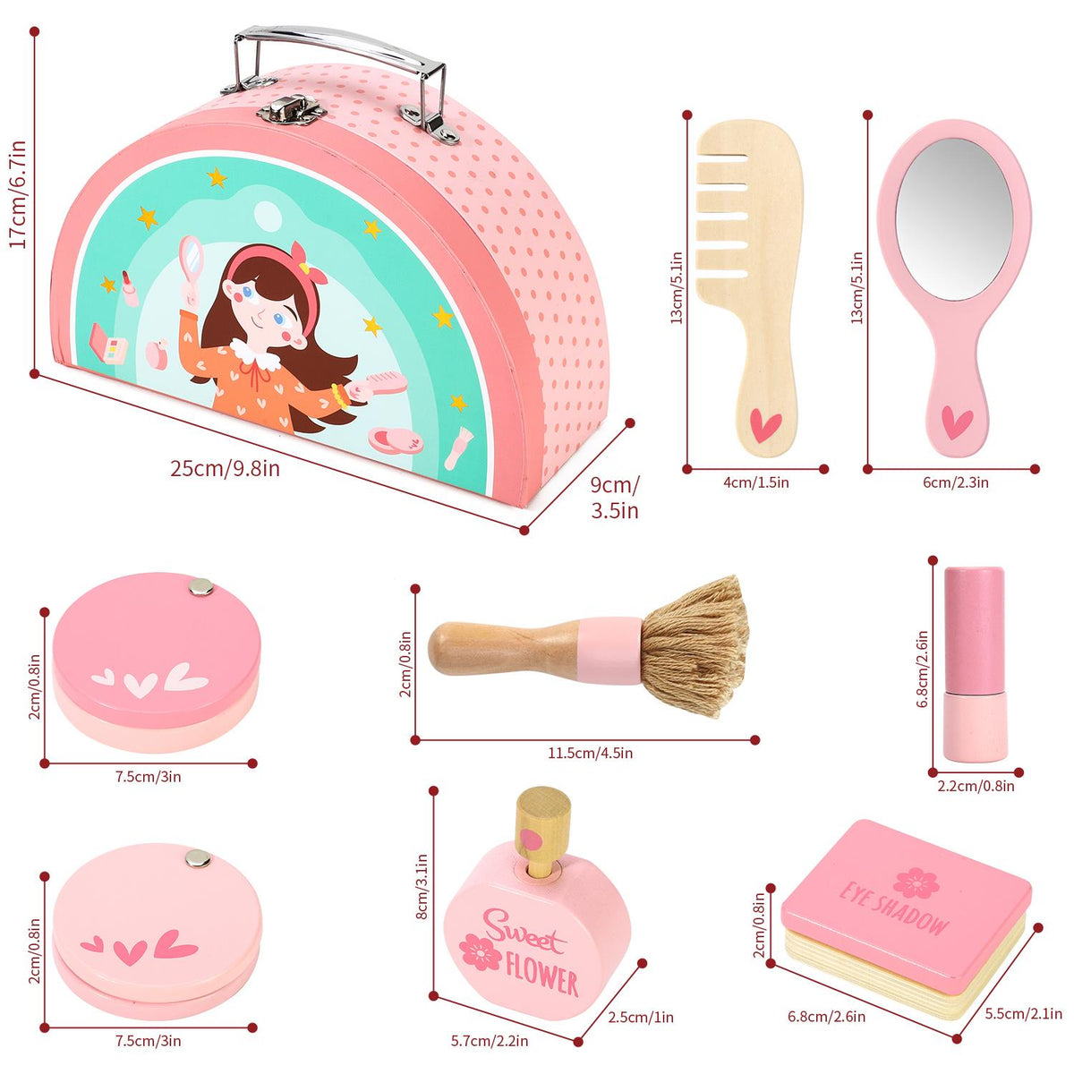 SOKA My Makeup Bag Wooden Pretend Play Beauty Set – Children's First Make-Up Kit