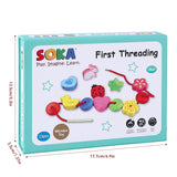 SOKA First Threading Lacing Blocks Set – Colourful Chunky Shapes for Early Learning