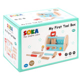 SOKA My First Tool Box Wooden Play Set – Kids Pretend DIY Tools Toy