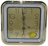 Amplus square gold wall clock