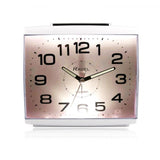 Ravel Large Square Retro Bedside Alarm Clock with Quartz Movement – Bold Easy-Read Dial