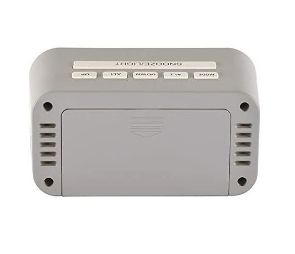 Acctim Alta Reflection LCD Digital Alarm Clock with Reflective Design – Compact Bedside Clock, Owl Grey