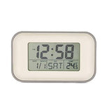 Acctim Alta Reflection LCD Digital Alarm Clock with Reflective Design – Compact Bedside Clock, Owl Grey