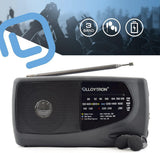 Lloytron 3 Band Sports Personal Radio with Earphones – MW/FM/LW, Telescopic Antenna, Black