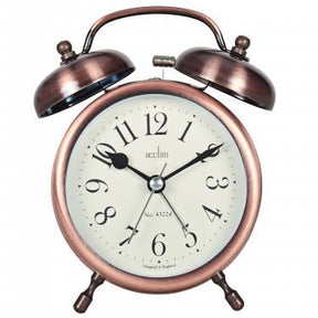 Acctim Penbridge brass double bell alarm clock