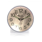 Ravel Round Mid-Size Quartz Bedside Alarm Clock with Snooze, Light and Crescendo Alarm