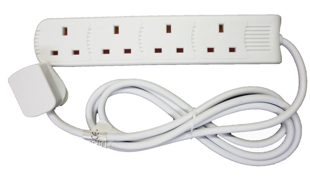 Powerplus 13A 4 Gang Extension Lead, 10 Metre Cable – Four Sockets for Home, Garage & Office