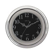Amplus 12 inch silver wall clock