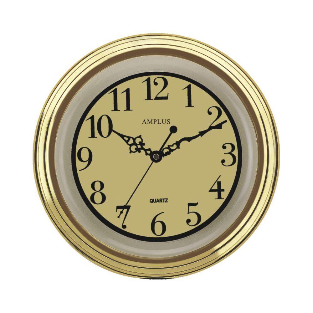 Amplus 12 inch gold wall clock