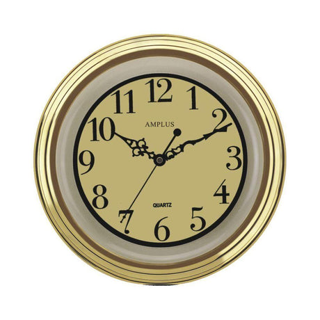 Amplus 12 inch gold wall clock