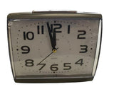 Amplus Large Number Silent Sweep Alarm Clock with Light & Snooze, Glow-in-the-Dark Dial – Graphite
