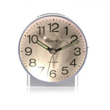 Ravel Round Mid-Size Quartz Bedside Alarm Clock with Snooze, Light and Crescendo Alarm