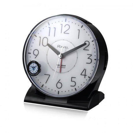 Ravel large black LED alarm clock