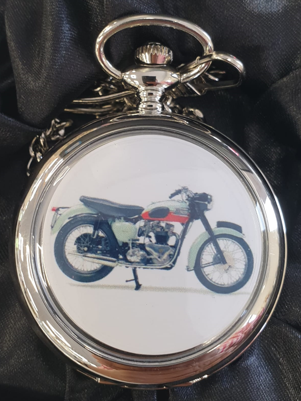 Boxx Picture Pocket Watch with Green Motorbike Design – Classic Pocket Watch, Model P5061.11