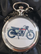Boxx Picture Pocket Watch with Green Motorbike Design – Classic Pocket Watch, Model P5061.11