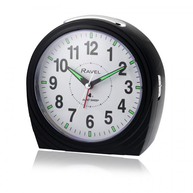 Art Deco bell alarm clock black