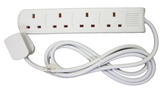 Powerplus 13A 4 Gang Extension Lead with 5 Metre Cable – Wall Mountable, Indoor Use