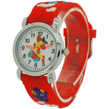 Relda Children's Analogue Watch with 3D Flying Aeroplane Silicone Strap – Quartz Boy's Watch, Red, REL44