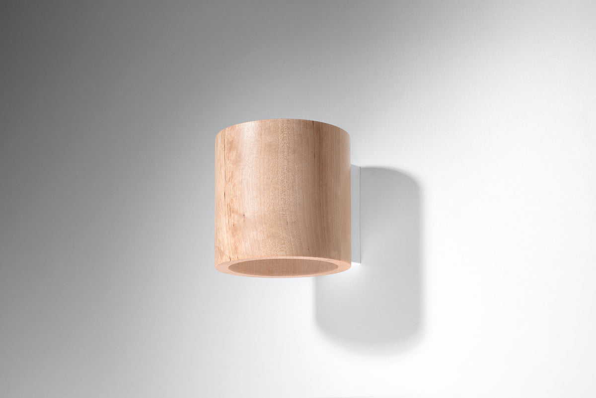 Orbis Up/Down Natural Wood Wall Light, G9