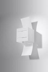 Loreto White Up/Down Square Wall Light, G9