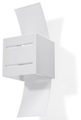 Loreto White Up/Down Square Wall Light, G9