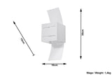 Loreto White Up/Down Square Wall Light, G9