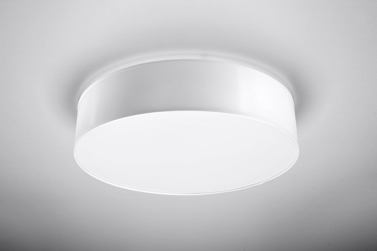 SOLLUX Arena 45 Round Ceiling Lamp with E27 Fitting, 3 x 60W – Loft Design Light, White