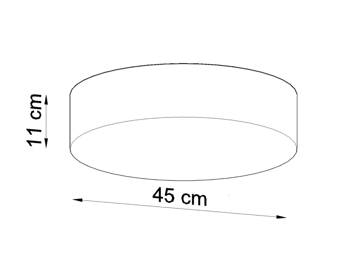 SOLLUX Arena 45 Round Ceiling Lamp with E27 Fitting, 3 x 60W – Loft Design Light, White