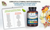 Prowise A-Z Multivitamins & Minerals – 365 Vegan Tablets with 26 Active Vitamins & Minerals, 12-Month Supply